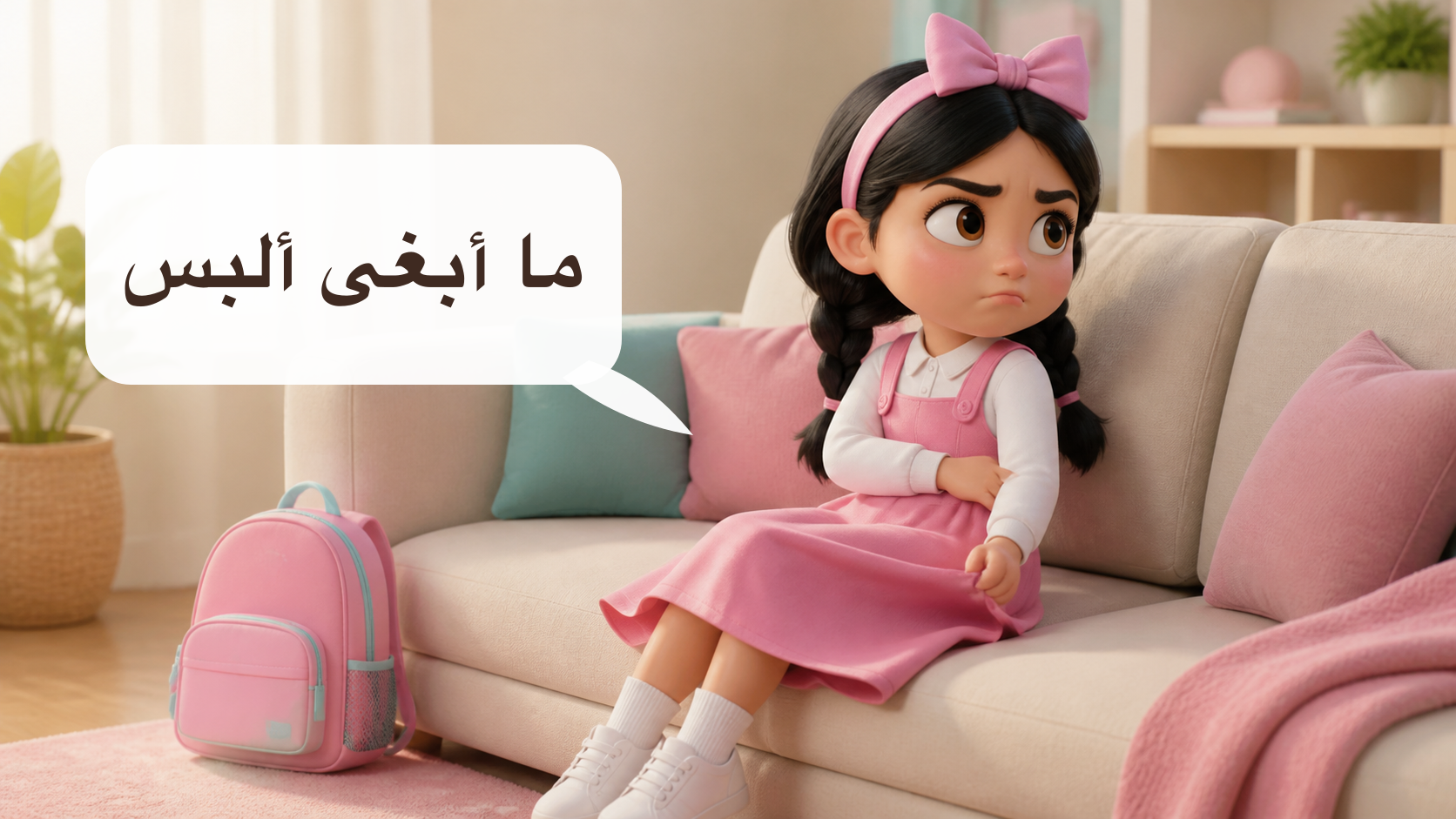 يرفض يلبس — «ما أبغى ألبس»